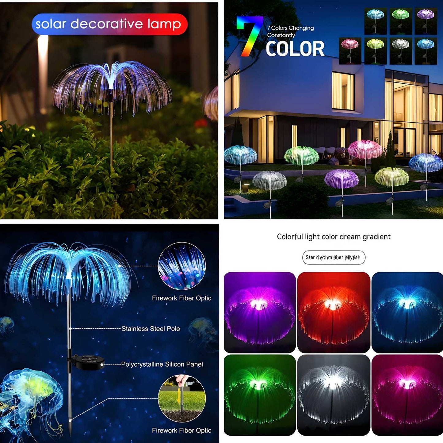 Changing Solar Waterproof Flower Lights (Multi Packs)