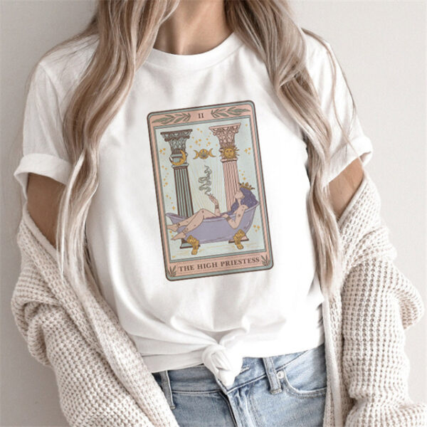 Fashion Tarot Women Print T-shirts Female Cartoon Tops - Image 2