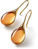 Four Color Inlaid Opal Earrings European And American Ladies Fashion Earrings