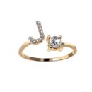 New Design Adjustable 26 Initial Letter Ring Fashion Jewelry For Women Simple Elegant Jewelry