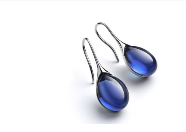 Four Color Inlaid Opal Earrings European And American Ladies Fashion Earrings - Image 2
