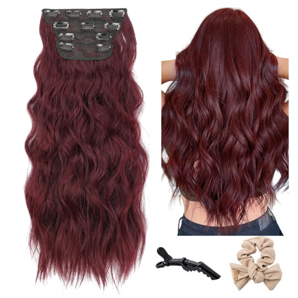 Holdbalance Clip In Hair Extensions Long Straight Wavy Synthetic Hairpiece,Natural & Soft Hair &Blends Well Hair Extension, Daily Use, Party Use Best Everyday Fashion Accessories - Image 7