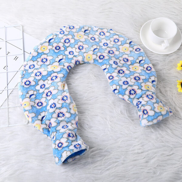 LU-shaped Wide Mouth Knob Hot Water Bottle Mini Transparent PVC Hot Water Bottle - Image 2