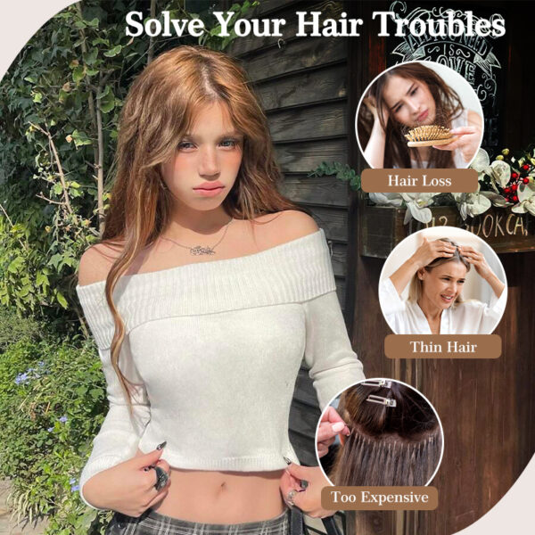 Holdbalance Clip In Hair Extensions Long Straight Wavy Synthetic Hairpiece,Natural & Soft Hair &Blends Well Hair Extension, Daily Use, Party Use Best Everyday Fashion Accessories - Image 8