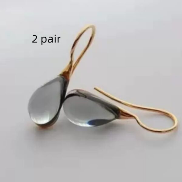 Four Color Inlaid Opal Earrings European And American Ladies Fashion Earrings - Image 8