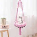 Cat Hammock Swing Bed with Cushion – Hanging Nest Basket for Cats