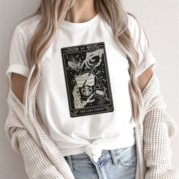 Fashion Tarot Women Print T-shirts Female Cartoon Tops - Image 7