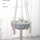 Cat Hammock Swing Bed with Cushion – Hanging Nest Basket for Cats