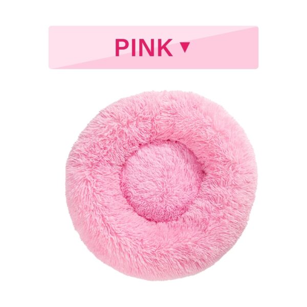 Fluffy Donut Dog Bed  Warm Soft Long Plush Pet Cushion Dog House Cat  Bed Washable Pet Sofa Mat Calming Samll Large Dog Beds - Image 10