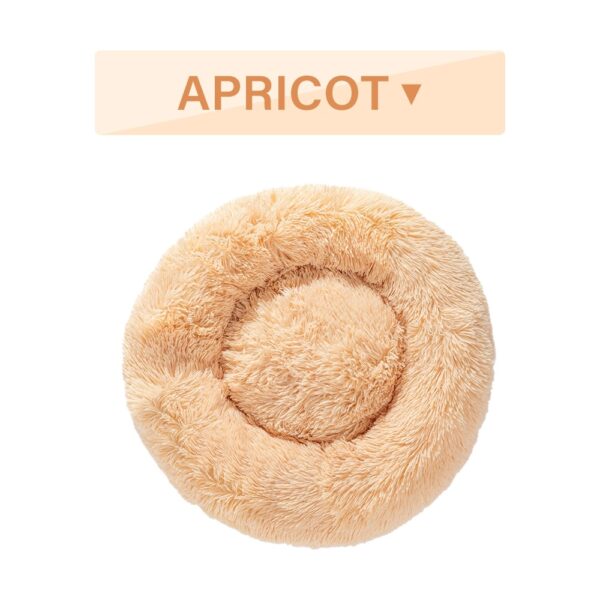 Fluffy Donut Dog Bed  Warm Soft Long Plush Pet Cushion Dog House Cat  Bed Washable Pet Sofa Mat Calming Samll Large Dog Beds - Image 9