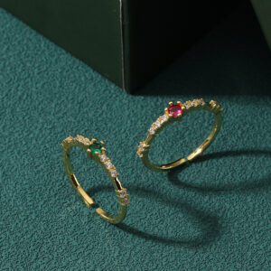 Women's Copper Micro-inlaid Light Luxury Petal Ring