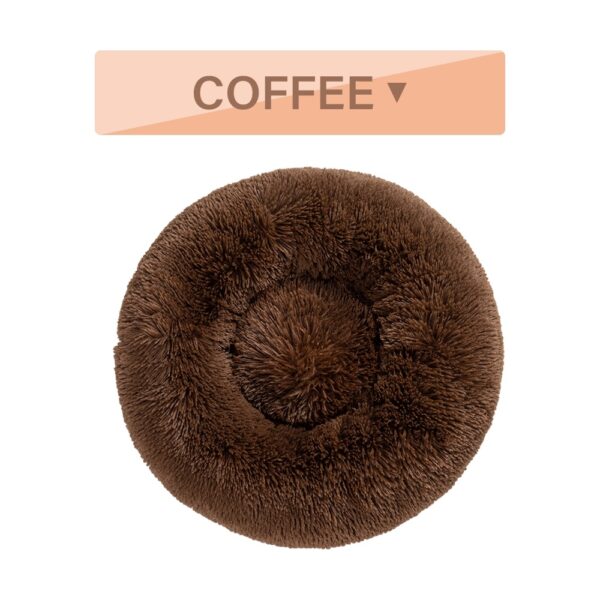 Fluffy Donut Dog Bed  Warm Soft Long Plush Pet Cushion Dog House Cat  Bed Washable Pet Sofa Mat Calming Samll Large Dog Beds - Image 7