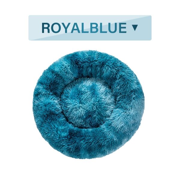 Fluffy Donut Dog Bed  Warm Soft Long Plush Pet Cushion Dog House Cat  Bed Washable Pet Sofa Mat Calming Samll Large Dog Beds - Image 3